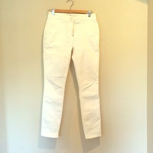 LOFT White straight leg pants thick